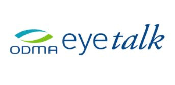 The image shows a logo with the text 'eyetalk odma,' featuring a stylized eye design above the word 'eyetalk.'